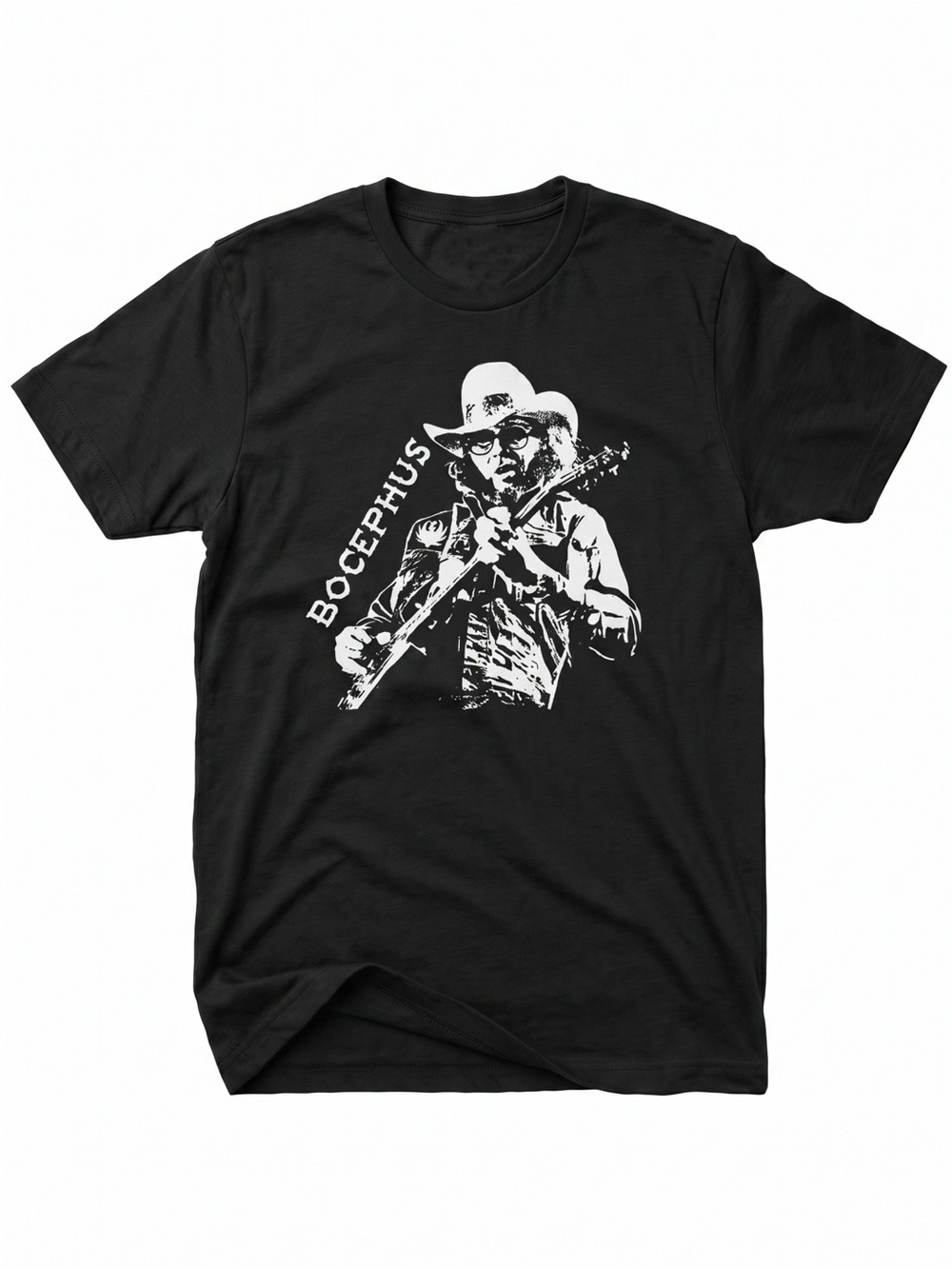 Hank Williams Jr Bocephus Outlaw Country Black T-Shirt